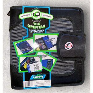 Case-It Original 3-Ring Binder 2” Capacity With Expanding Files Black. NEW